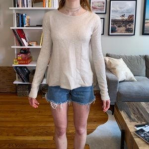 Cream 100% Cashmere Sweater